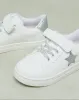 Girls White Velcro Star Sneaker sold by Redtag