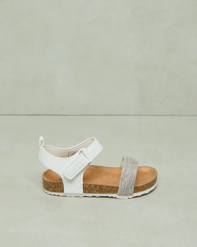 Girls White Embellished Sandals sold by Redtag
