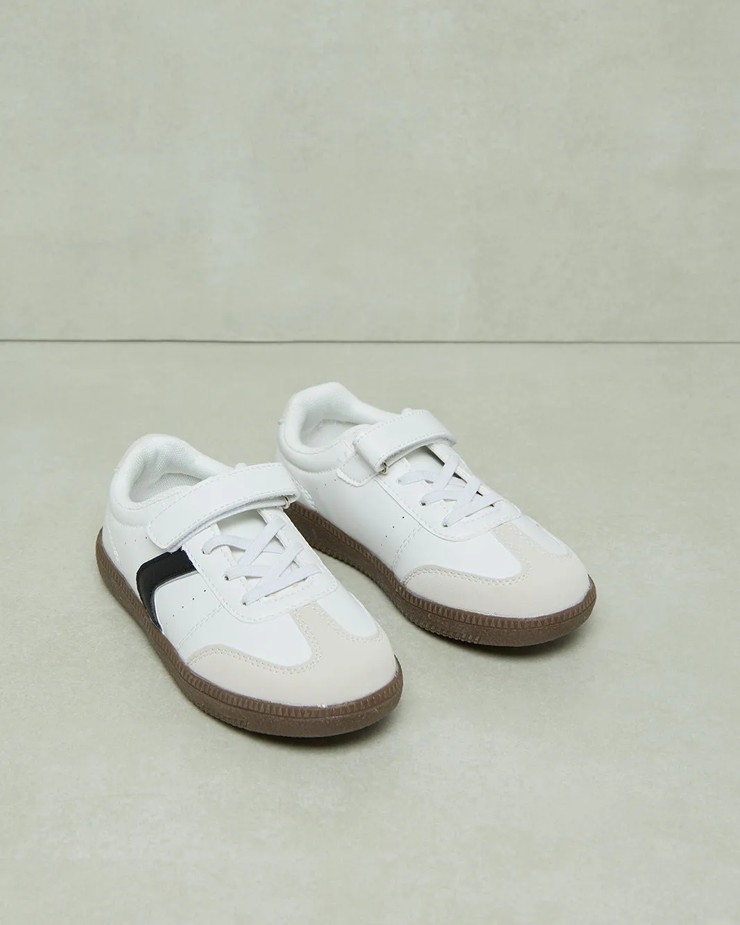 Boys White Material Block Sneakers sold by Redtag product image thumbnail 2