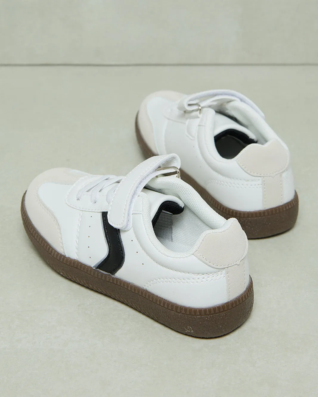 Boys White Material Block Sneakers sold by Redtag product image thumbnail 4