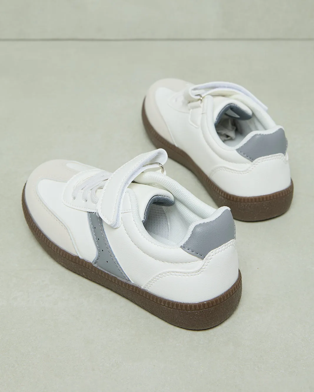 Boys White Material Block Sneakers sold by Redtag product image thumbnail 4