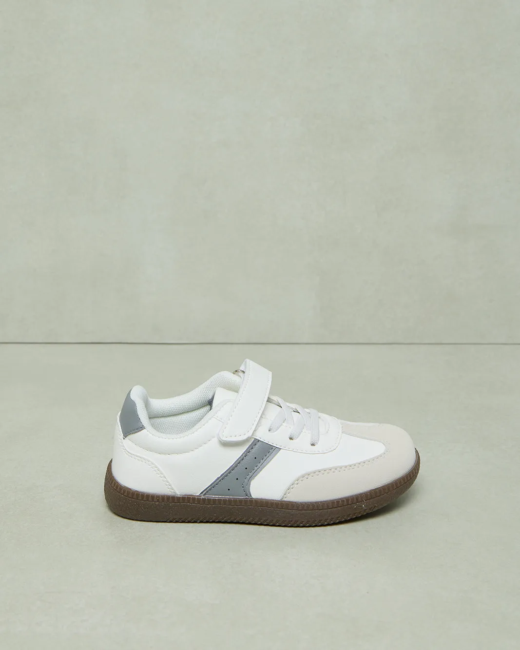 Boys White Material Block Sneakers sold by Redtag