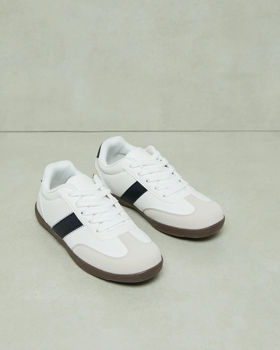 Senior Boys White Material Block Sneakers sold by Redtag product image thumbnail 2