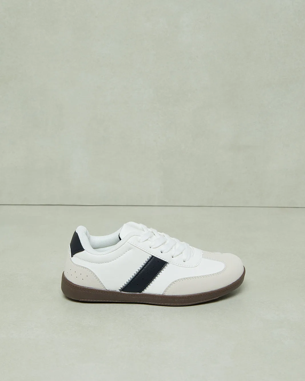 Senior Boys White Material Block Sneakers sold by Redtag