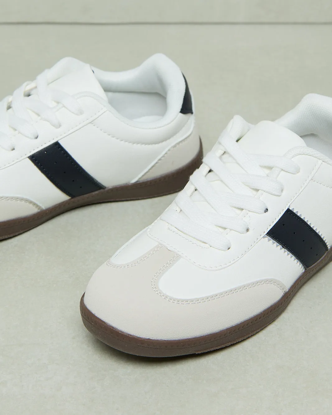 Senior Boys White Material Block Sneakers sold by Redtag product image thumbnail 3