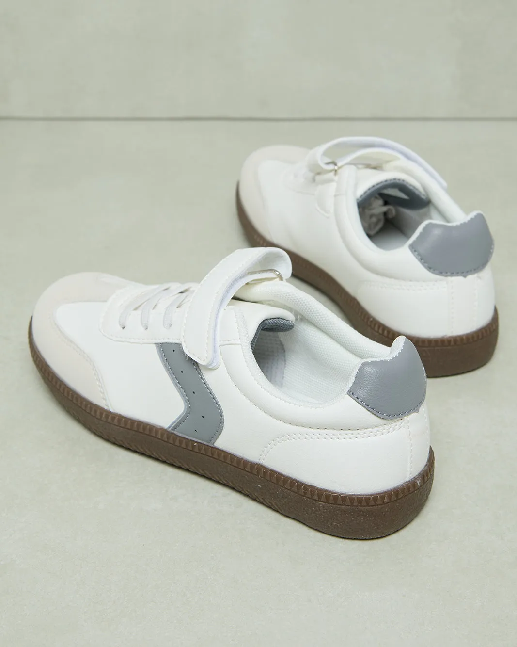 Senior Boys White Material Block Sneakers sold by Redtag product image thumbnail 4