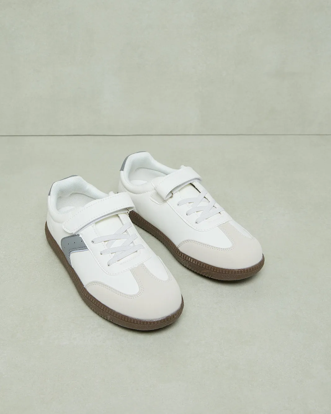Senior Boys White Material Block Sneakers sold by Redtag product image thumbnail 2