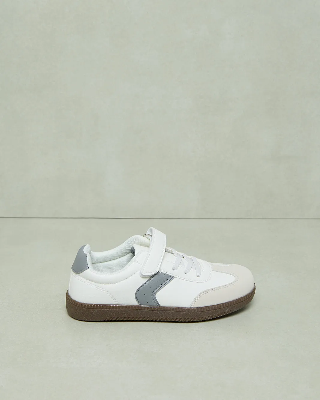 Senior Boys White Material Block Sneakers sold by Redtag