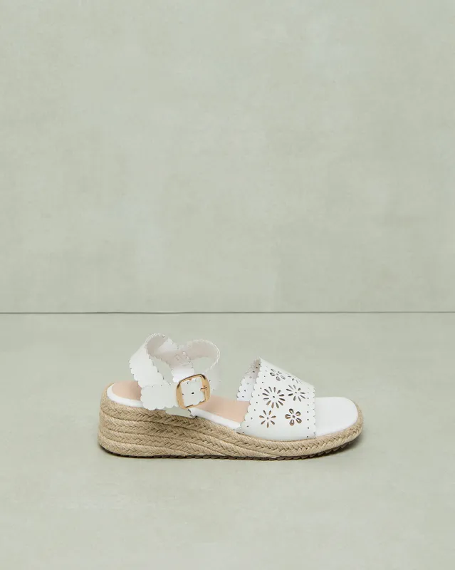 Senior Girls White Embellished Sandal sold by Redtag