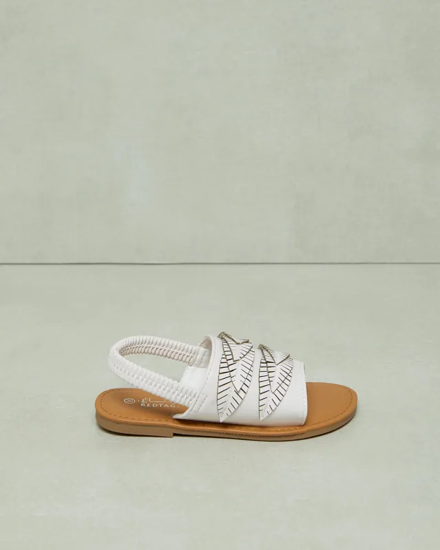 Girls White Embellished Sandal sold by Redtag