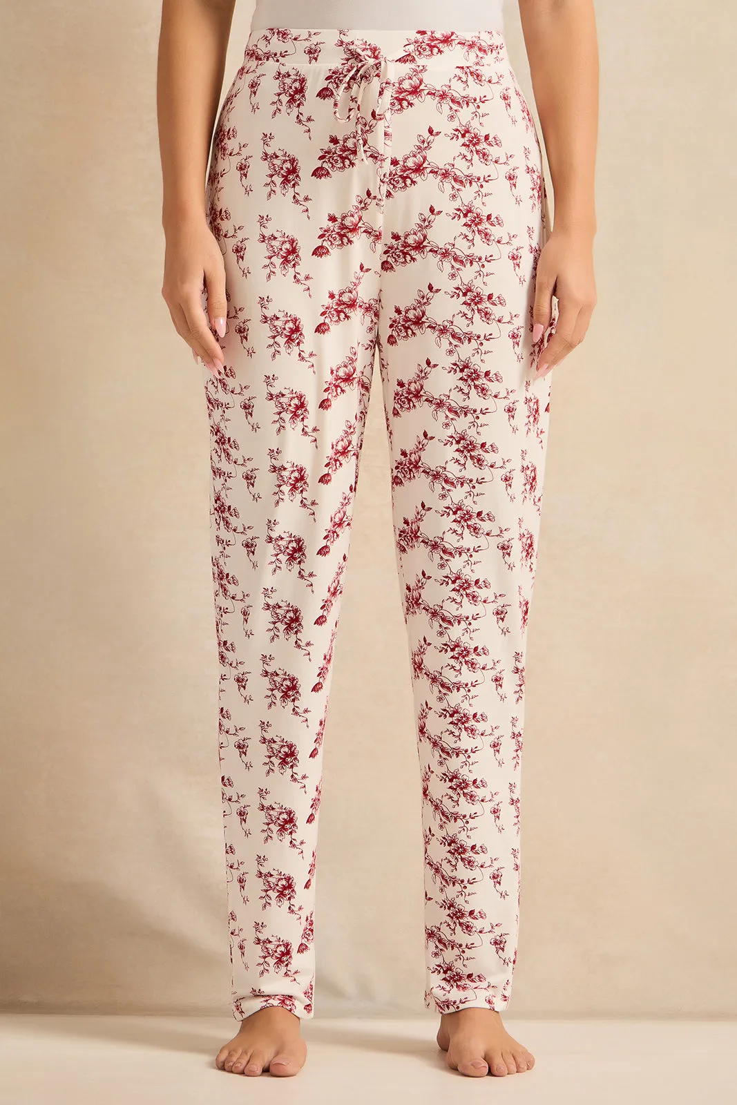 Women White Printed Pajama Set (2 Piece) sold by Redtag product image thumbnail 3