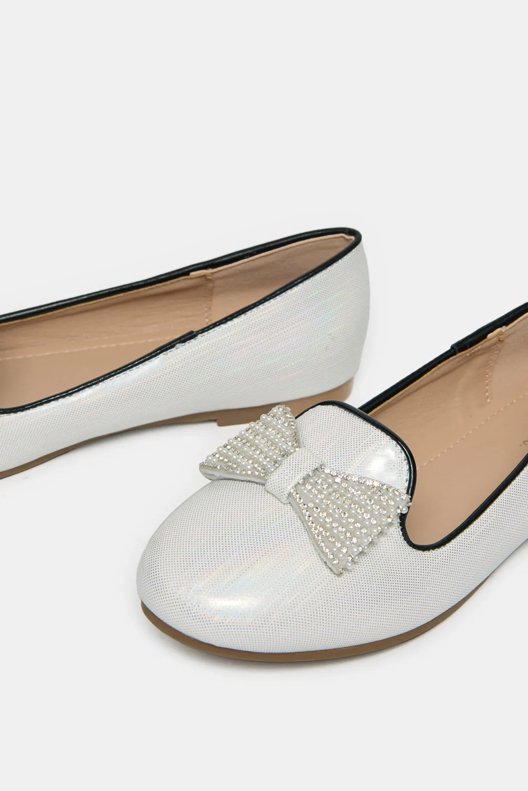 Senior Girls White Bow Ballerina sold by Redtag product image thumbnail 3