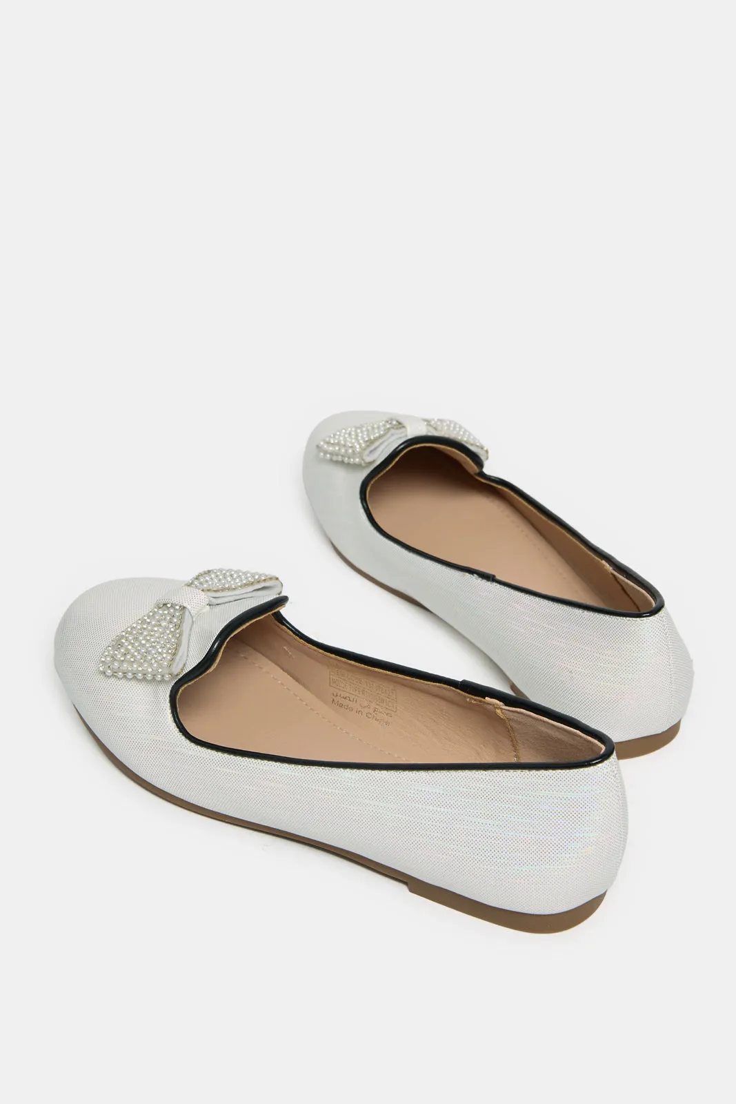 Senior Girls White Bow Ballerina sold by Redtag product image thumbnail 4