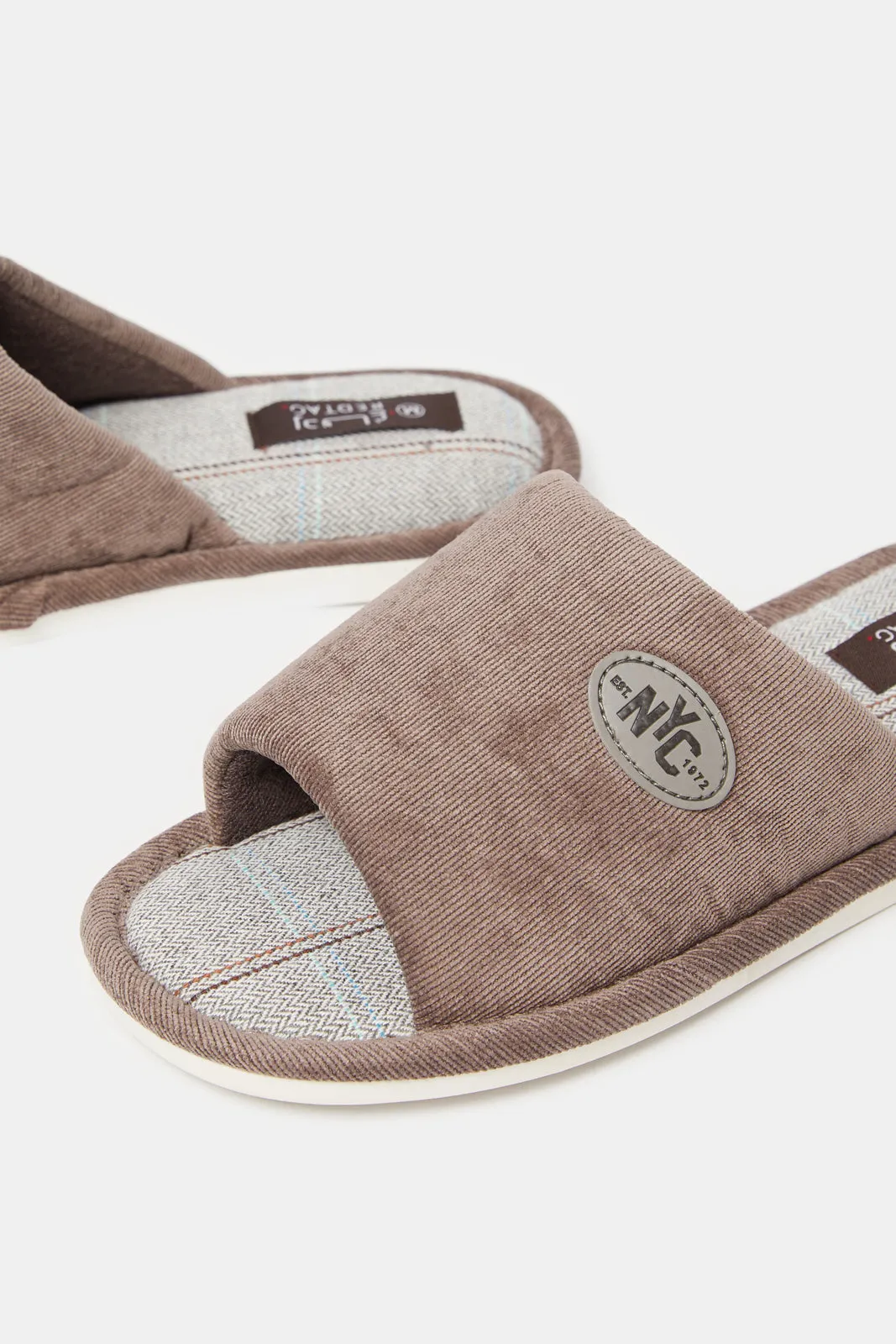 Men Beige Embellished Slipper sold by Redtag product image thumbnail 3