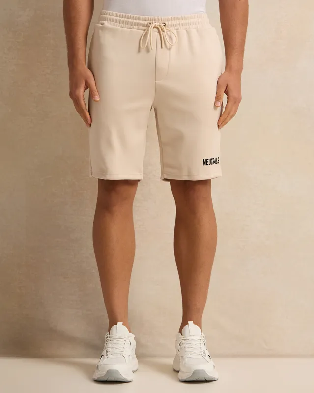 Men Beige Lounge Printed Short sold by Redtag
