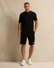 Men Black Lounge Printed Short sold by Redtag