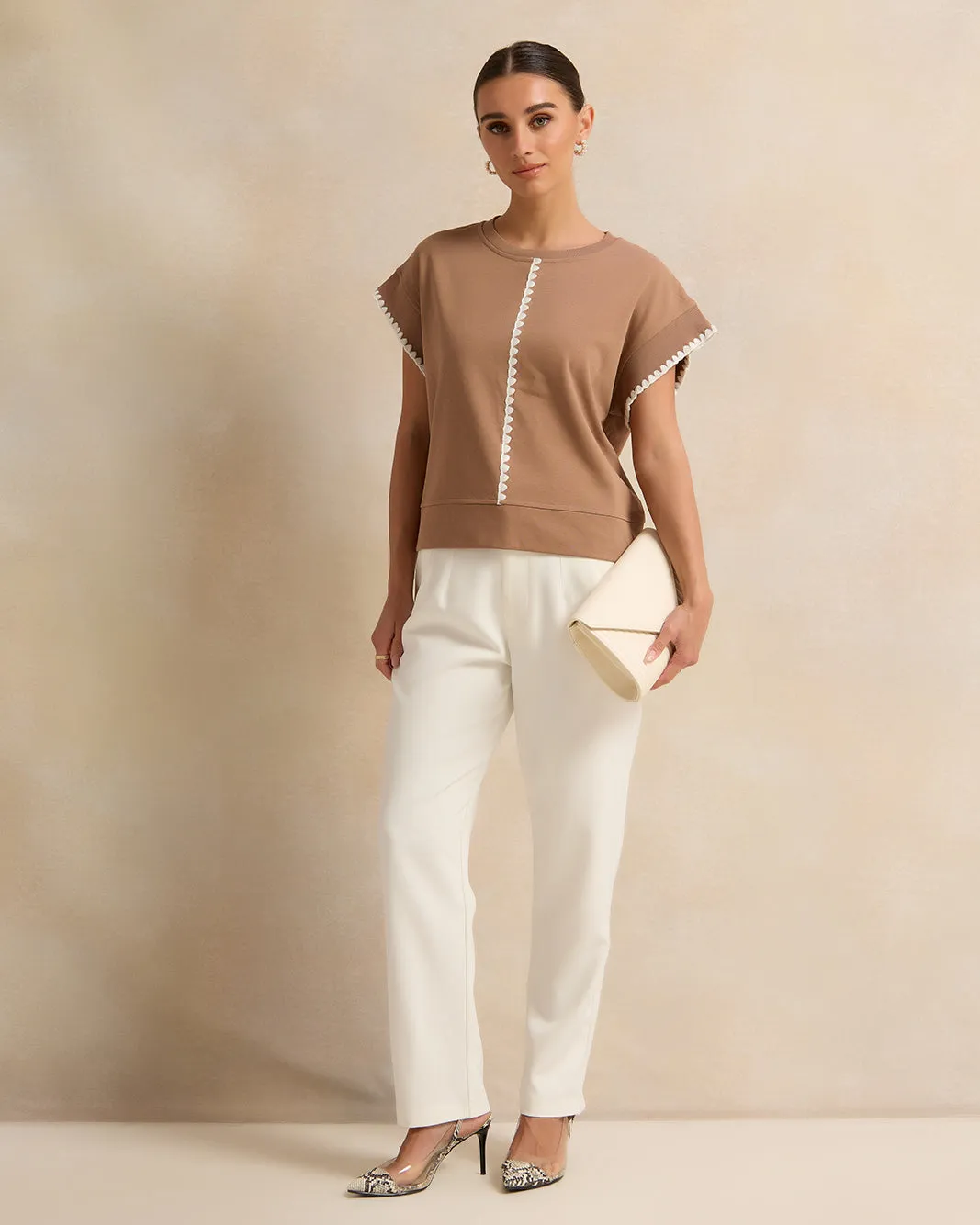 Women Brown Embroidered Top sold by Redtag product image thumbnail 2