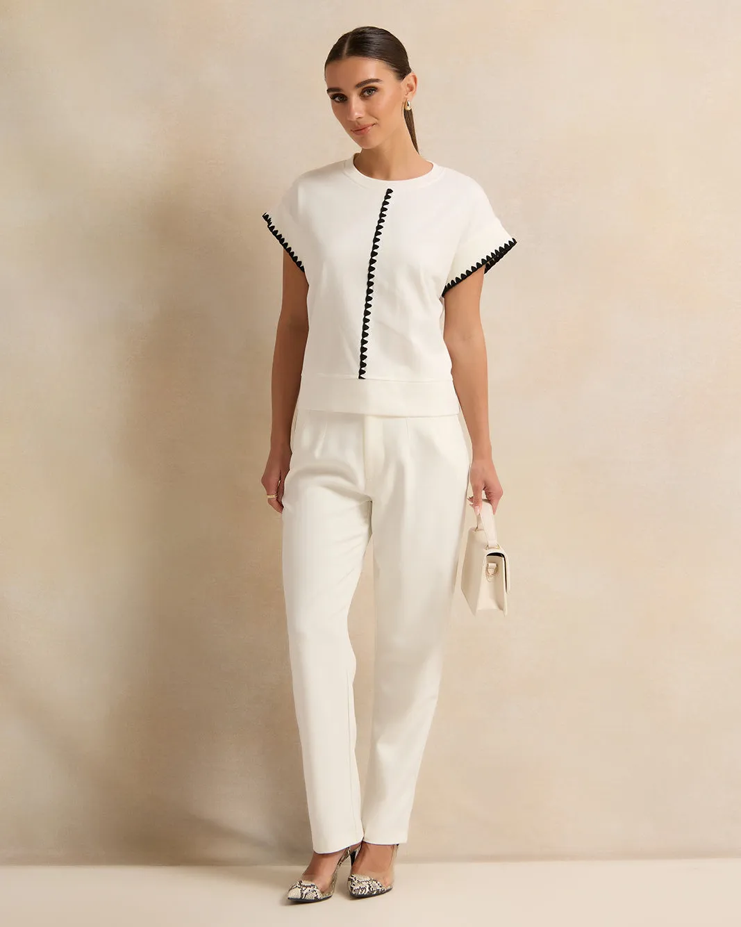 Women Ivory Embroidered Top sold by Redtag product image thumbnail 2