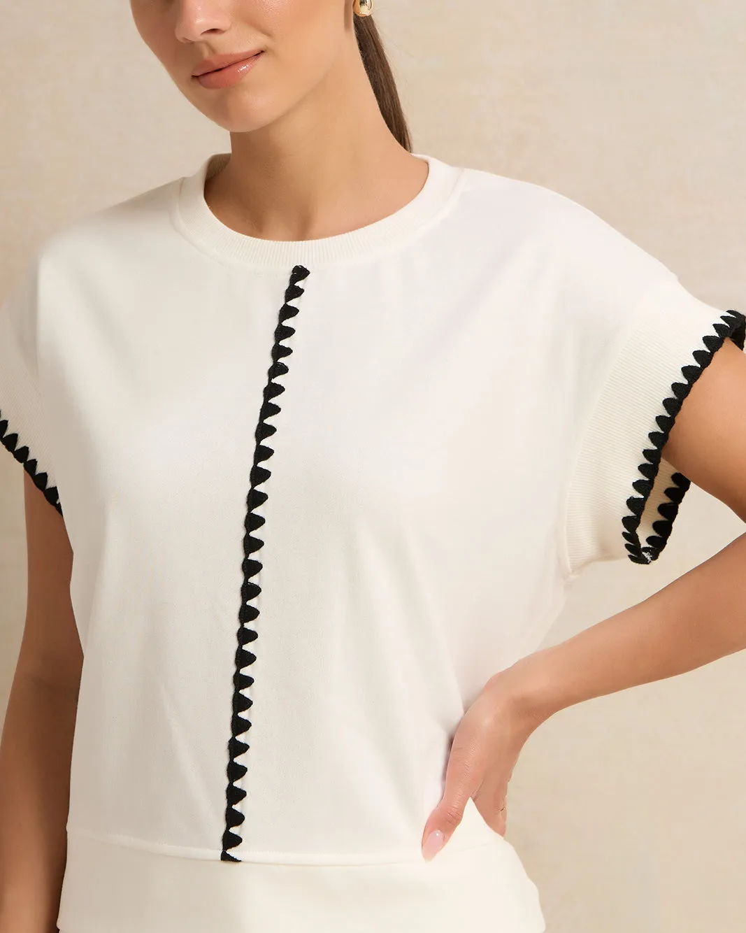 Women Ivory Embroidered Top sold by Redtag product image thumbnail 4