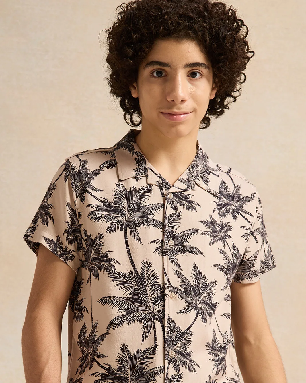 Senior Boys Beige Printed Shirt sold by Redtag product image thumbnail 4