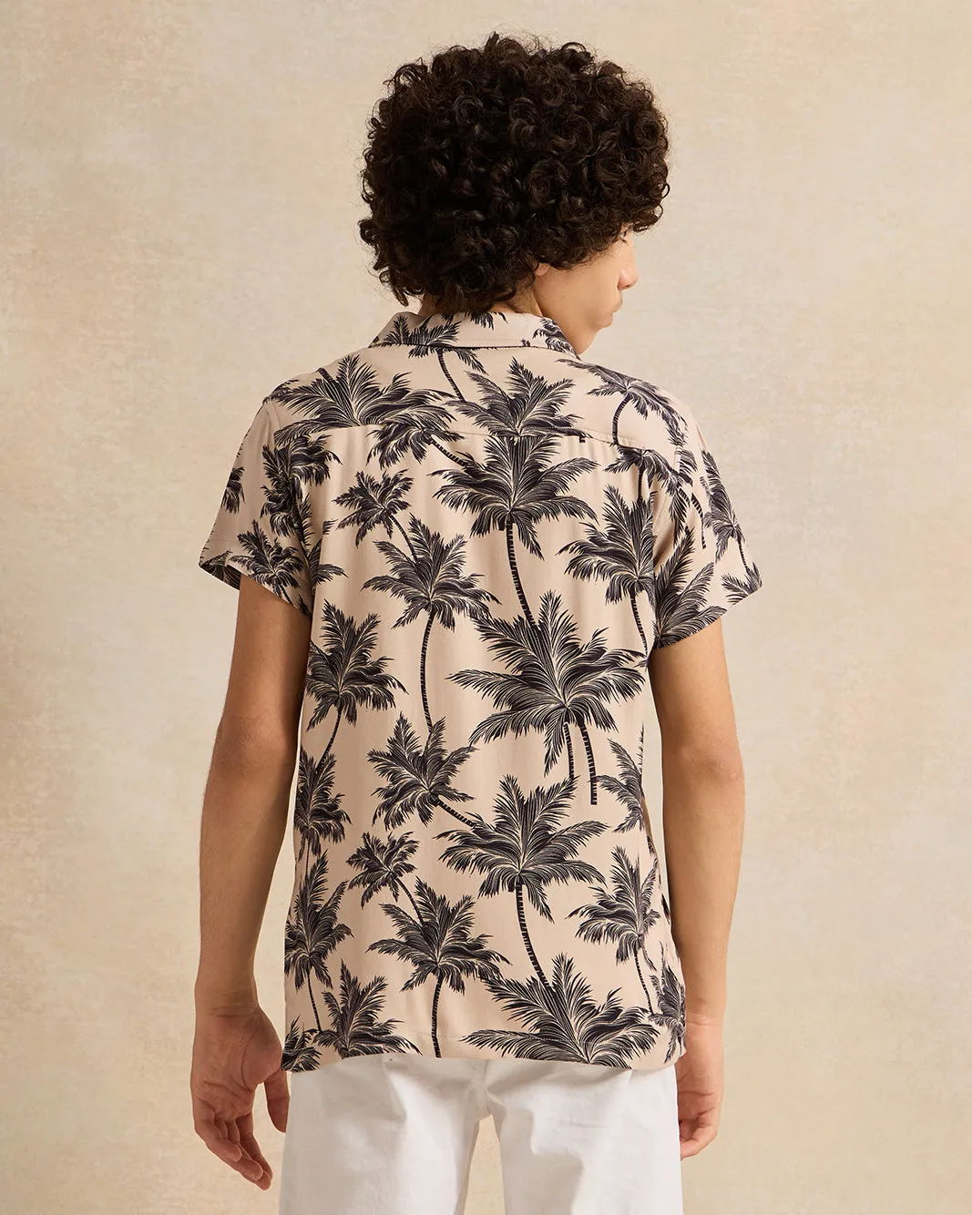 Senior Boys Beige Printed Shirt sold by Redtag product image thumbnail 3