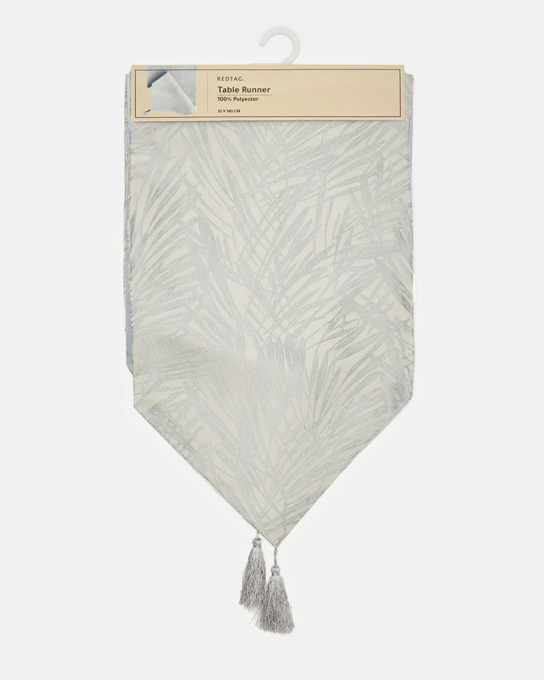 Grey Floral Print Table Runner sold by Redtag