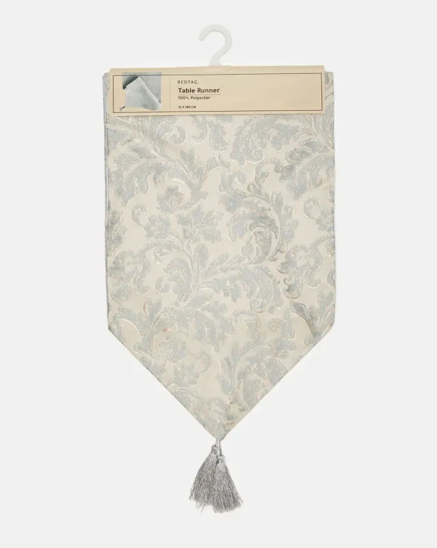 Grey And Beige Printed Table Runner sold by Redtag