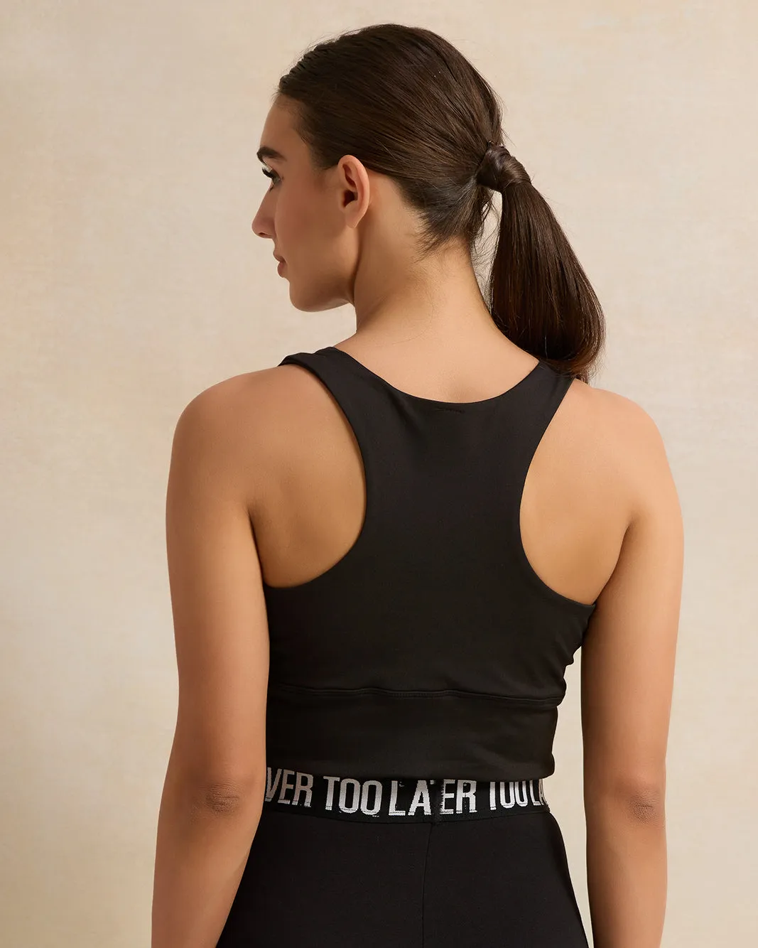 Women Black Active Sports Bra sold by Redtag product image thumbnail 3