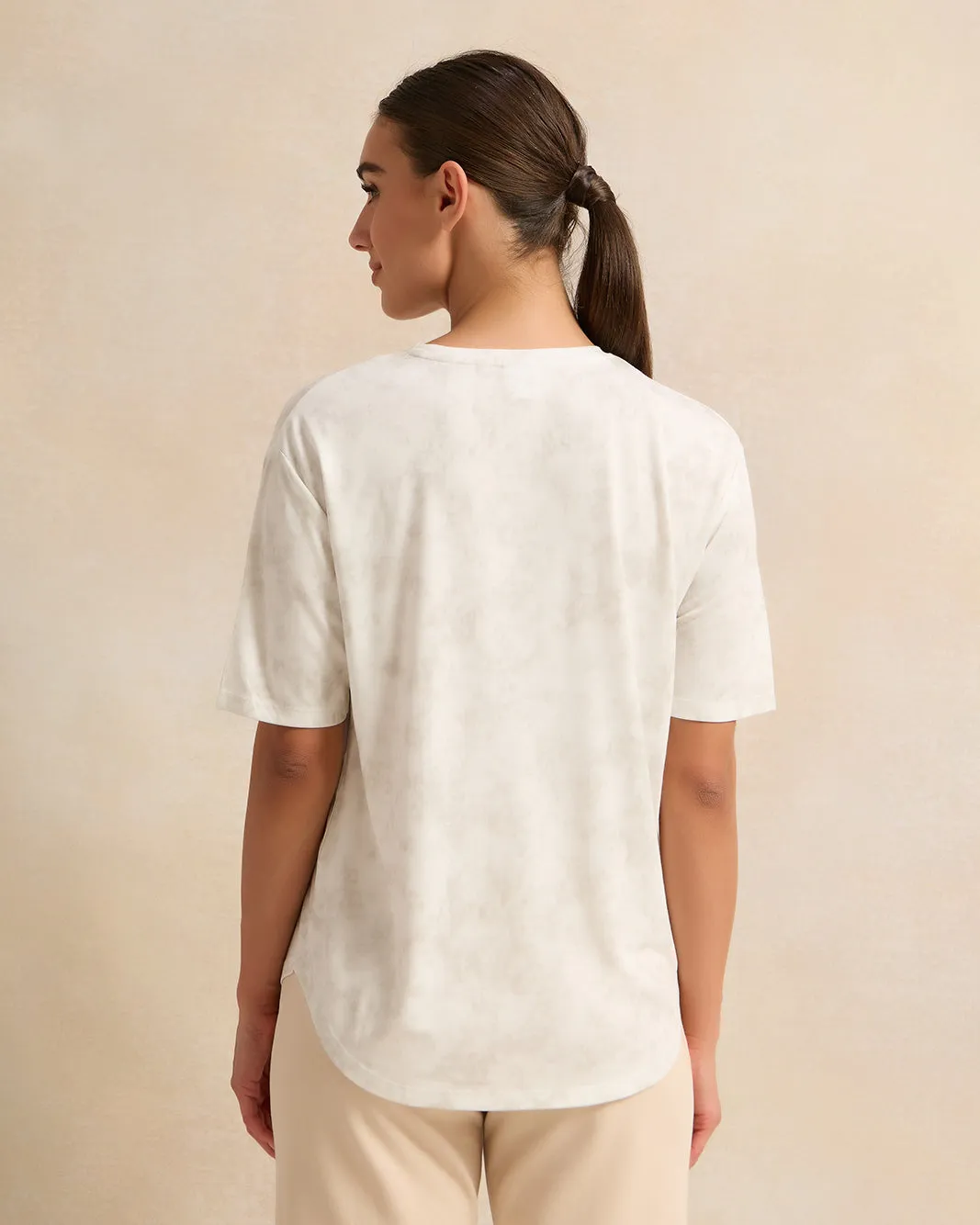 Women Grey Print Active T-Shirt sold by Redtag product image thumbnail 3