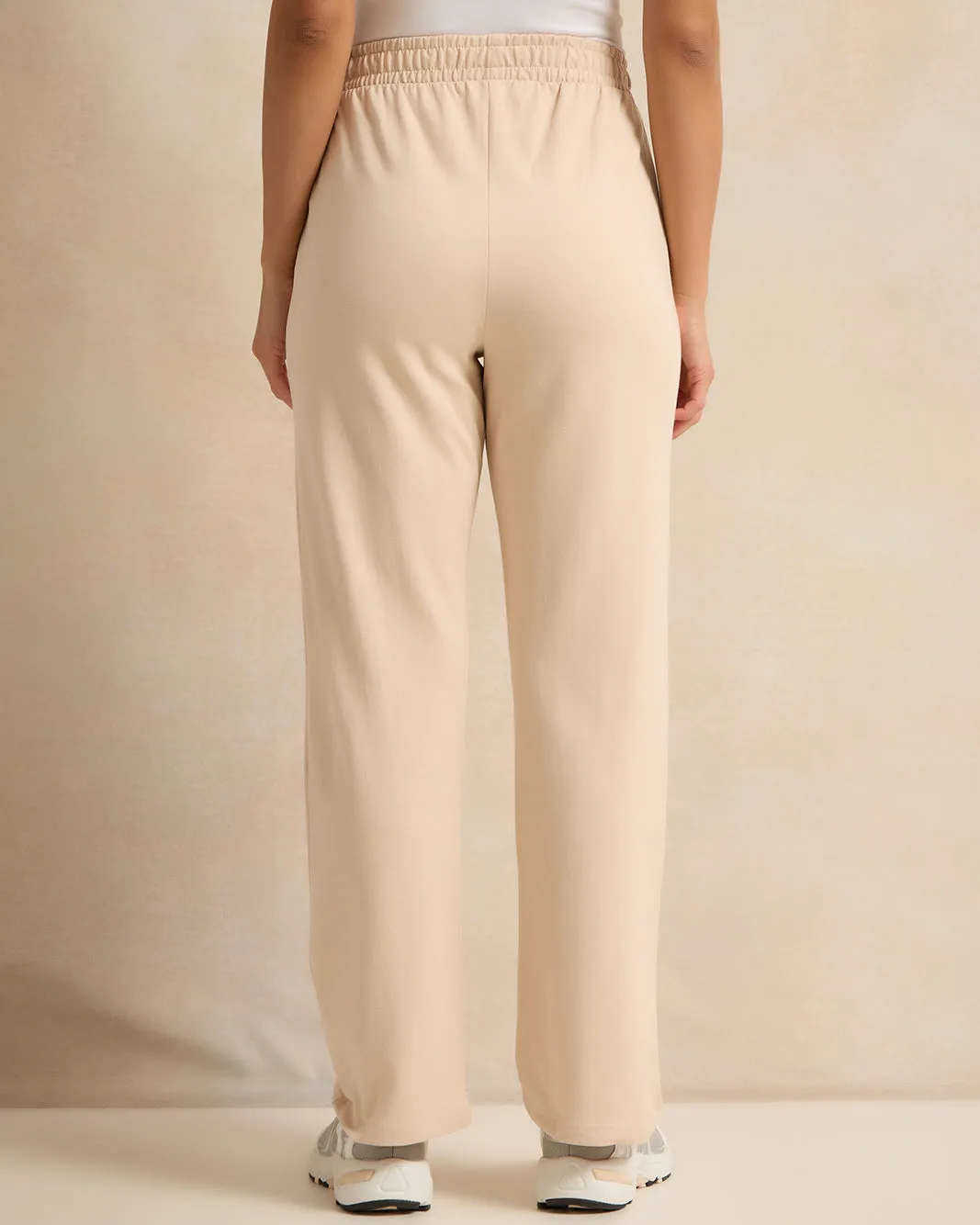 Women Beige Straight Fit Active Pants sold by Redtag product image thumbnail 3
