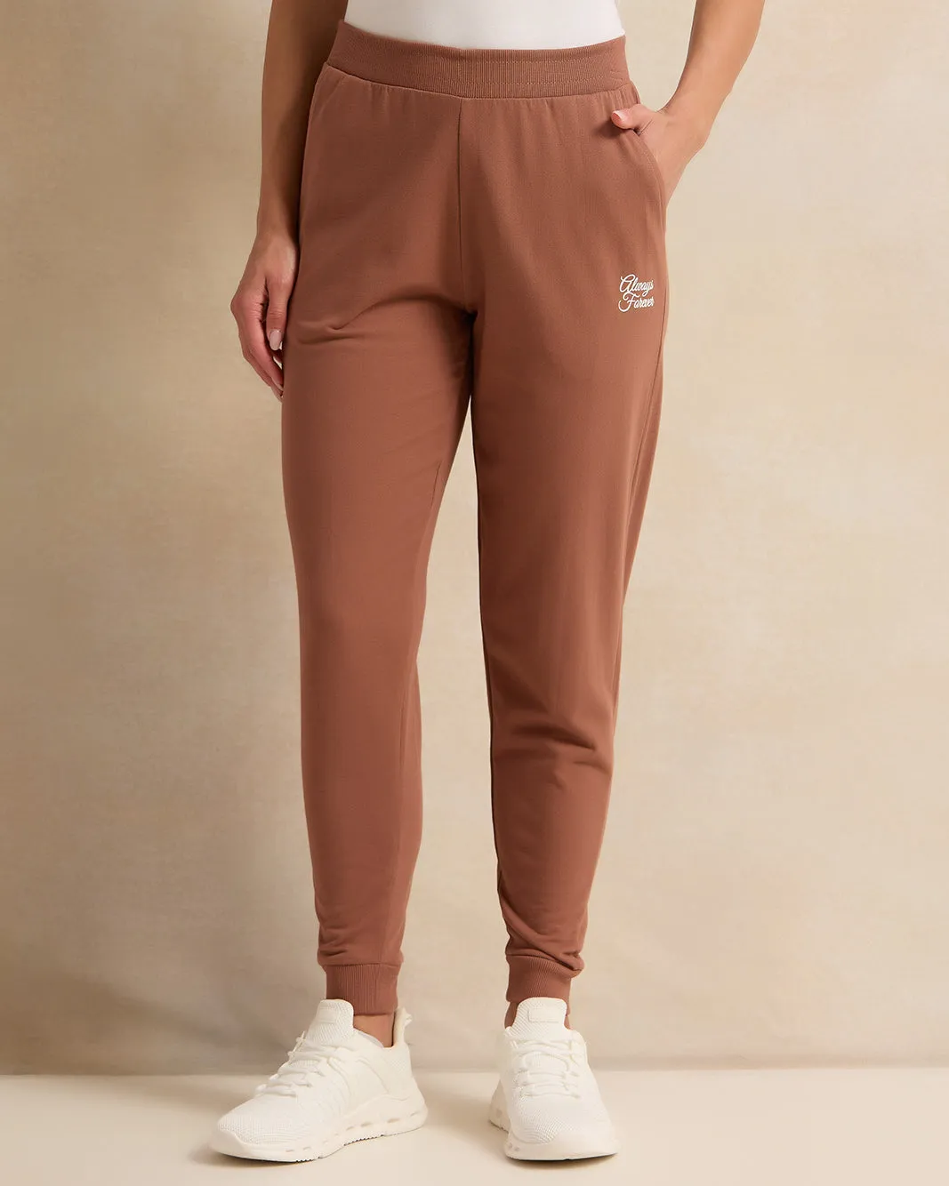 Women Brown Printed Active Pants sold by Redtag