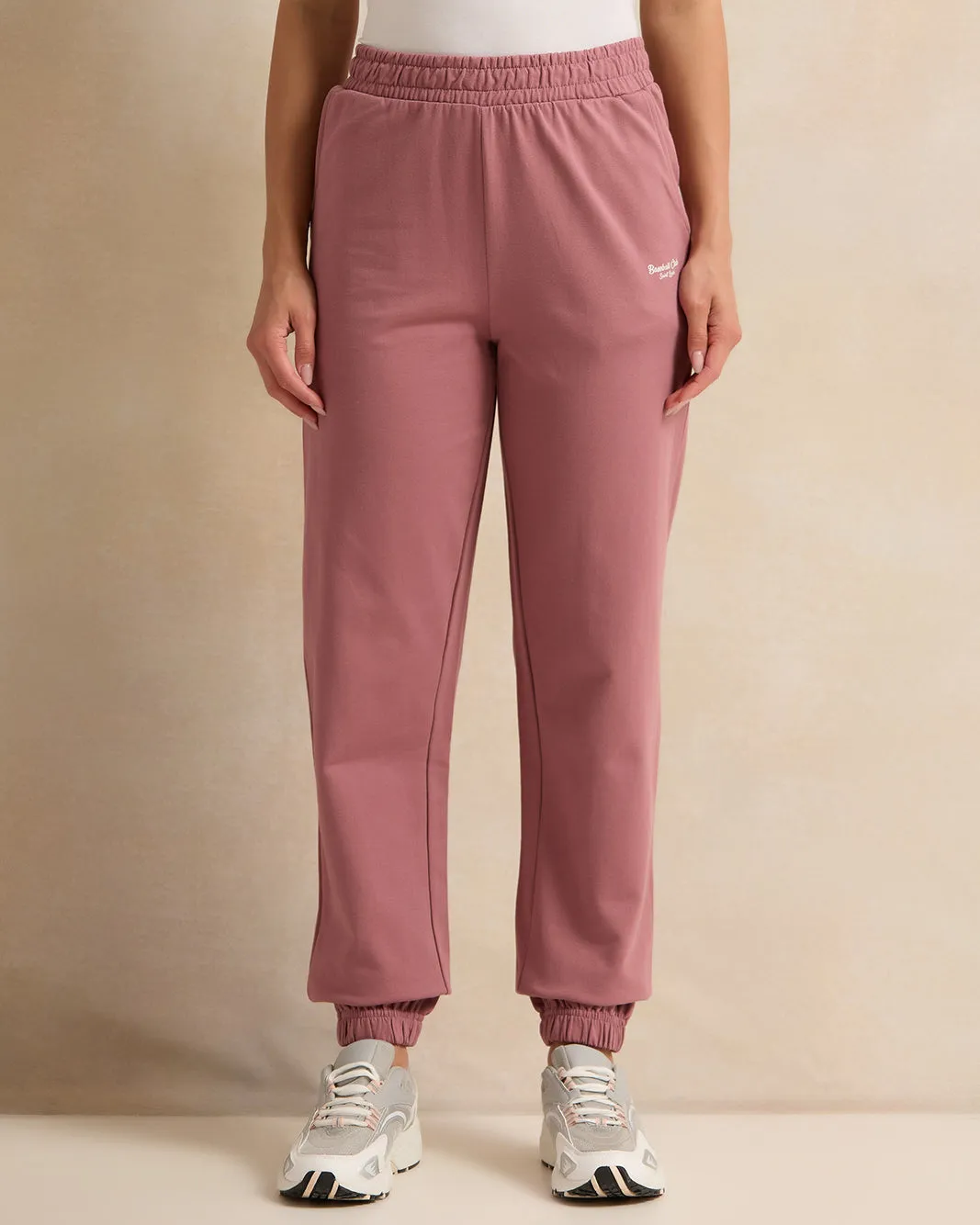 Women Pink Elasticated Hem Active Pants sold by Redtag
