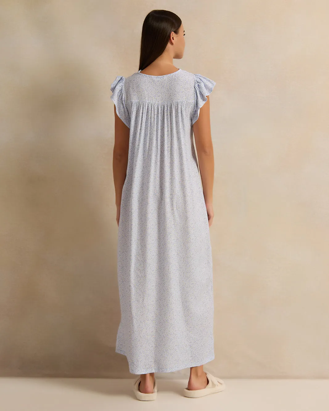 Women Blue Allover Print Nightgown sold by Redtag product image thumbnail 3