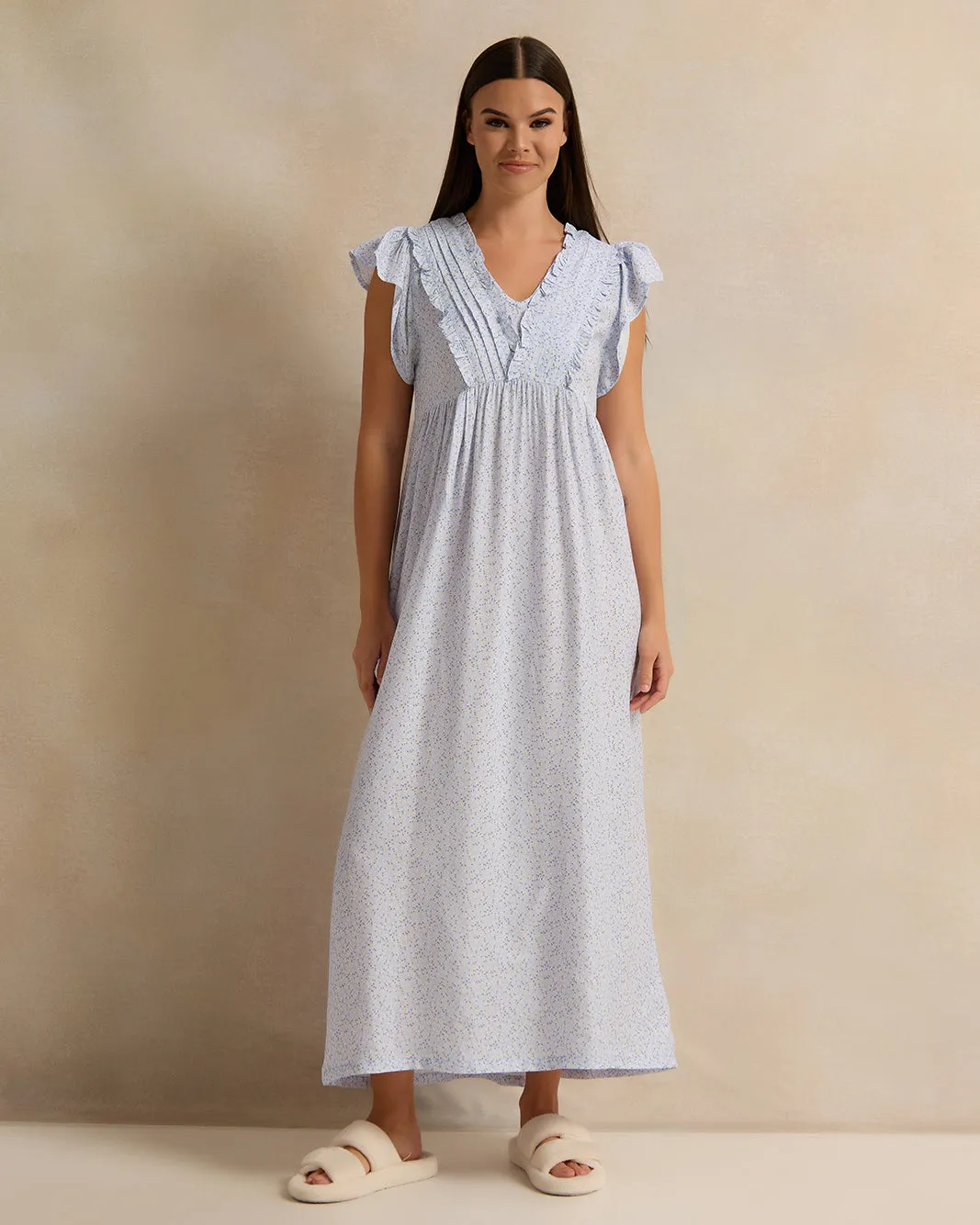 Women Blue Allover Print Nightgown sold by Redtag product image thumbnail 4