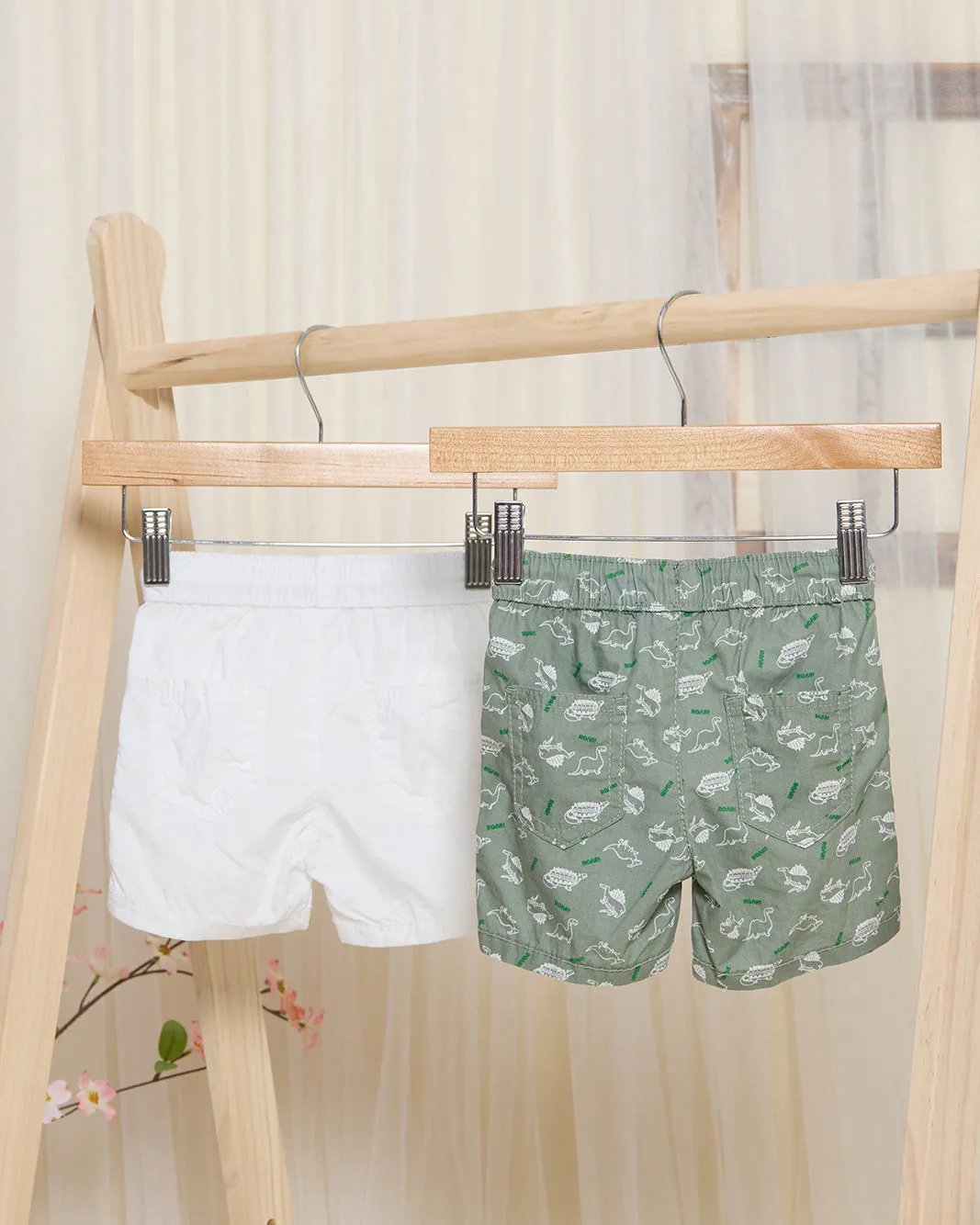 Infant Boys White And Green Shorts Set (Pack of 2) sold by Redtag product image thumbnail 4