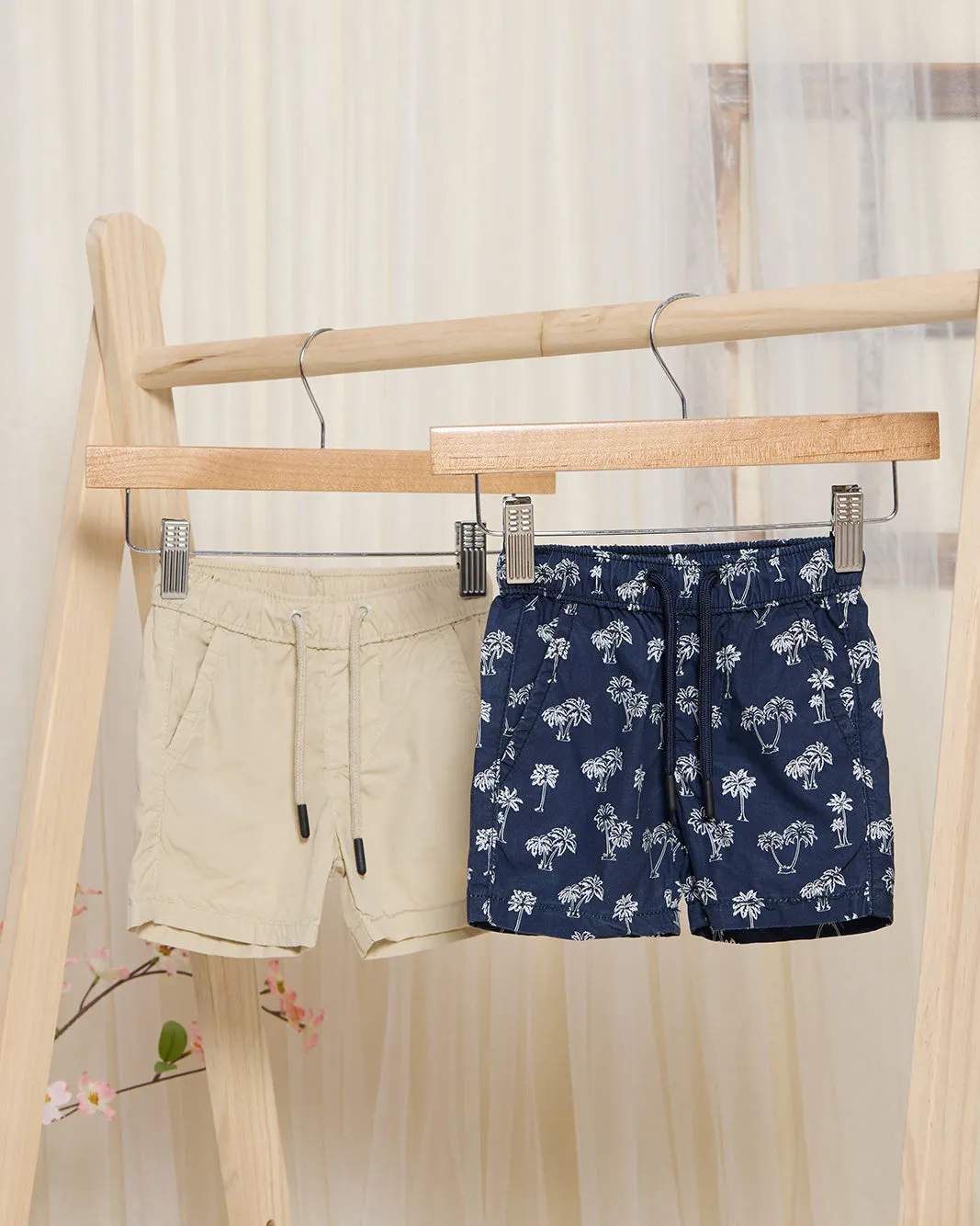 Infant Boys Beige And Navy Shorts Set (Pack of 2) sold by Redtag