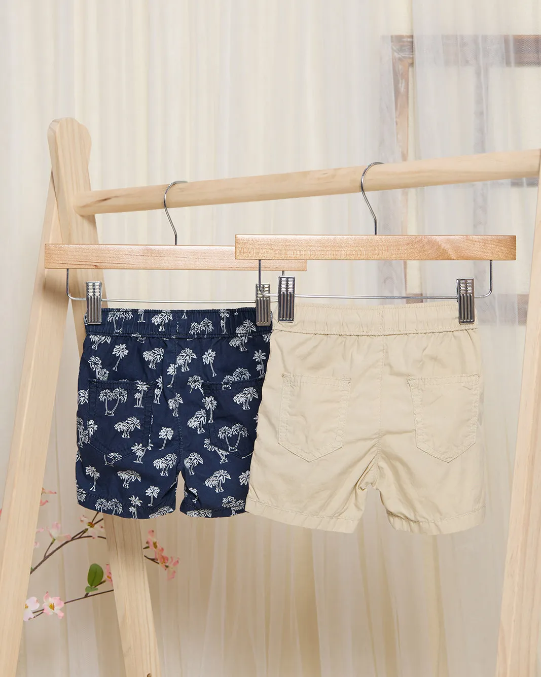 Infant Boys Beige And Navy Shorts Set (Pack of 2) sold by Redtag product image thumbnail 4