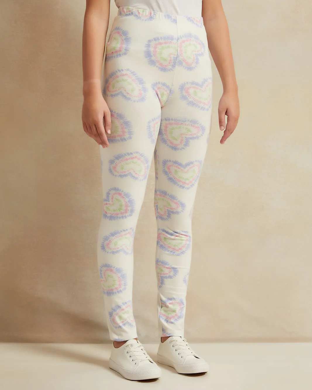 Senior Girls White Printed Leggings sold by Redtag
