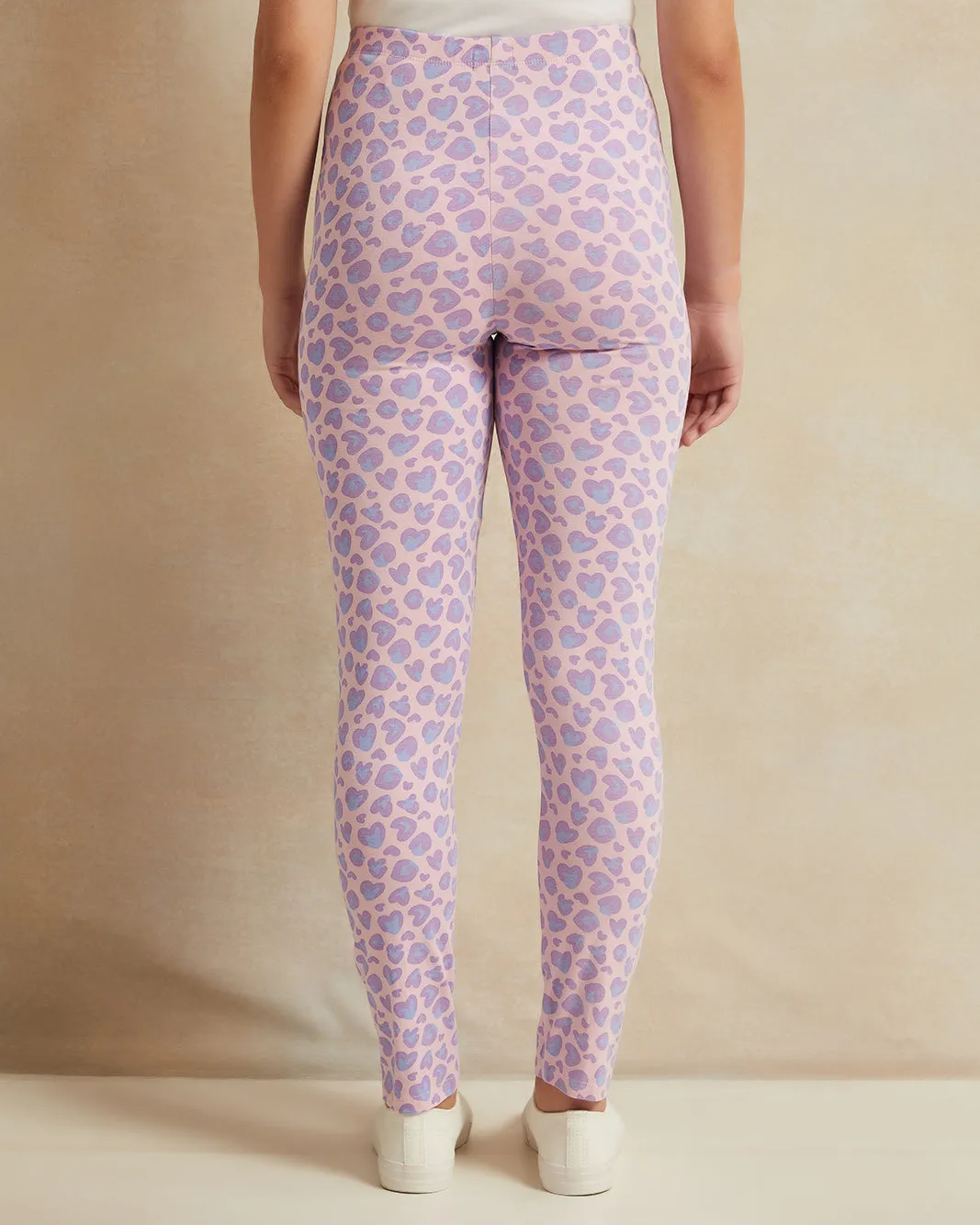 Senior Girls Lilac Printed Leggings sold by Redtag product image thumbnail 3