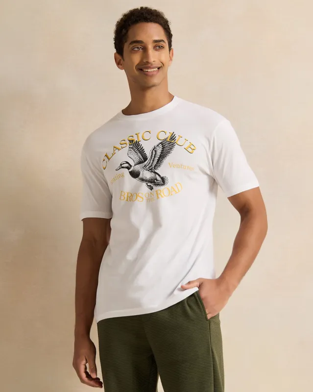 Men White Birds Printed  T-Shirt sold by Redtag