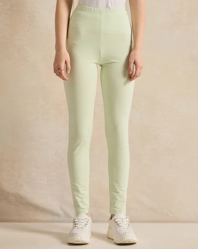 Senior Girls Mint Plain Leggings sold by Redtag