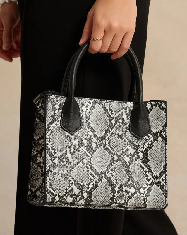 Women Black And Grey Animal Print Messenger Bag sold by Redtag