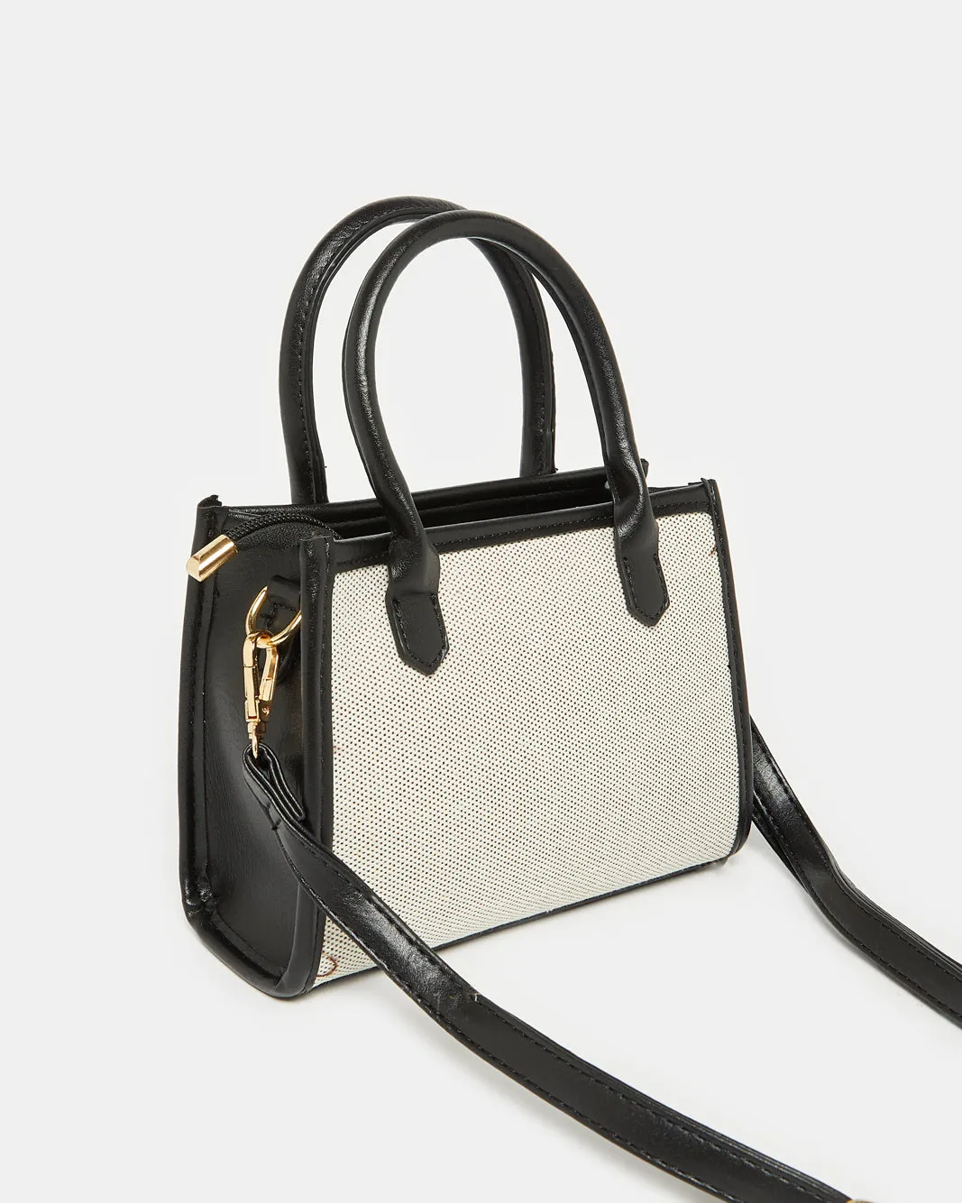 Women Black And Grey Canvas Messenger Bag sold by Redtag product image thumbnail 3