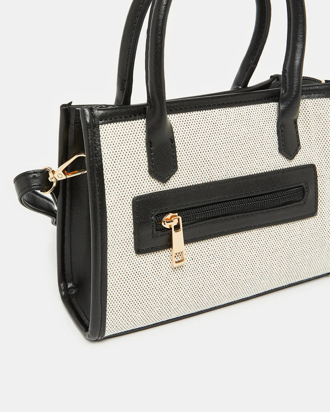 Women Black And Grey Canvas Messenger Bag sold by Redtag product image thumbnail 4