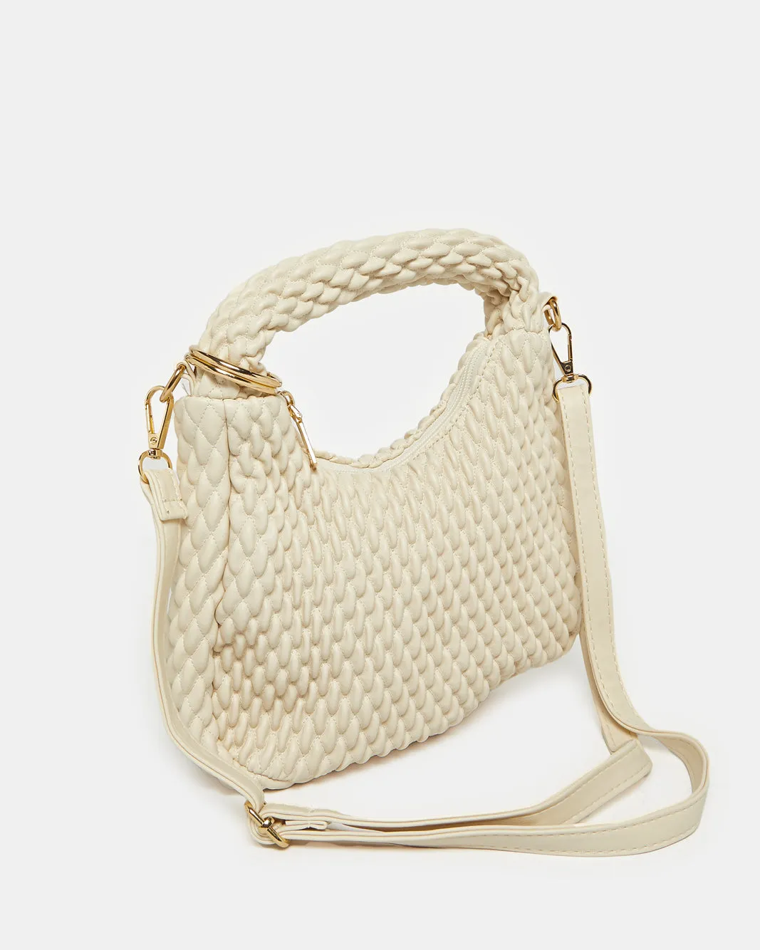Women Beige Quilted Messenger Bag sold by Redtag product image thumbnail 5