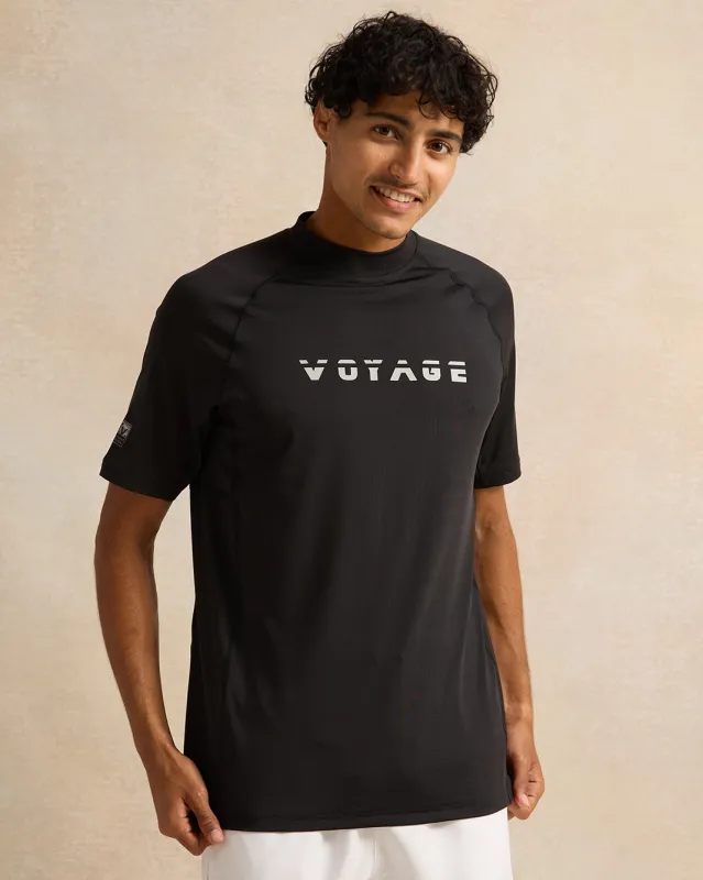 Men Black Printed T-Shirt sold by Redtag