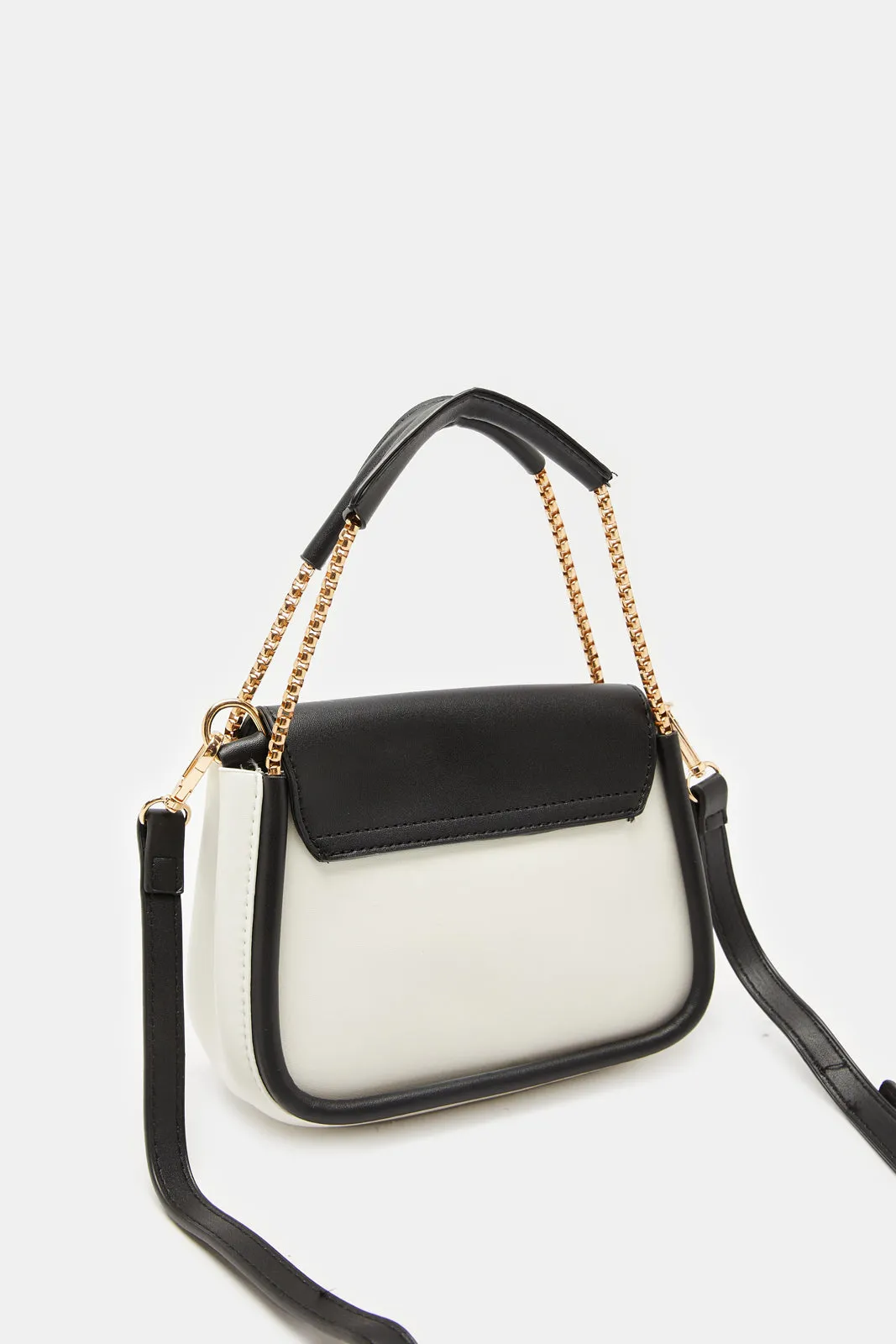 Women Black And White Messenger Bag sold by Redtag product image thumbnail 2