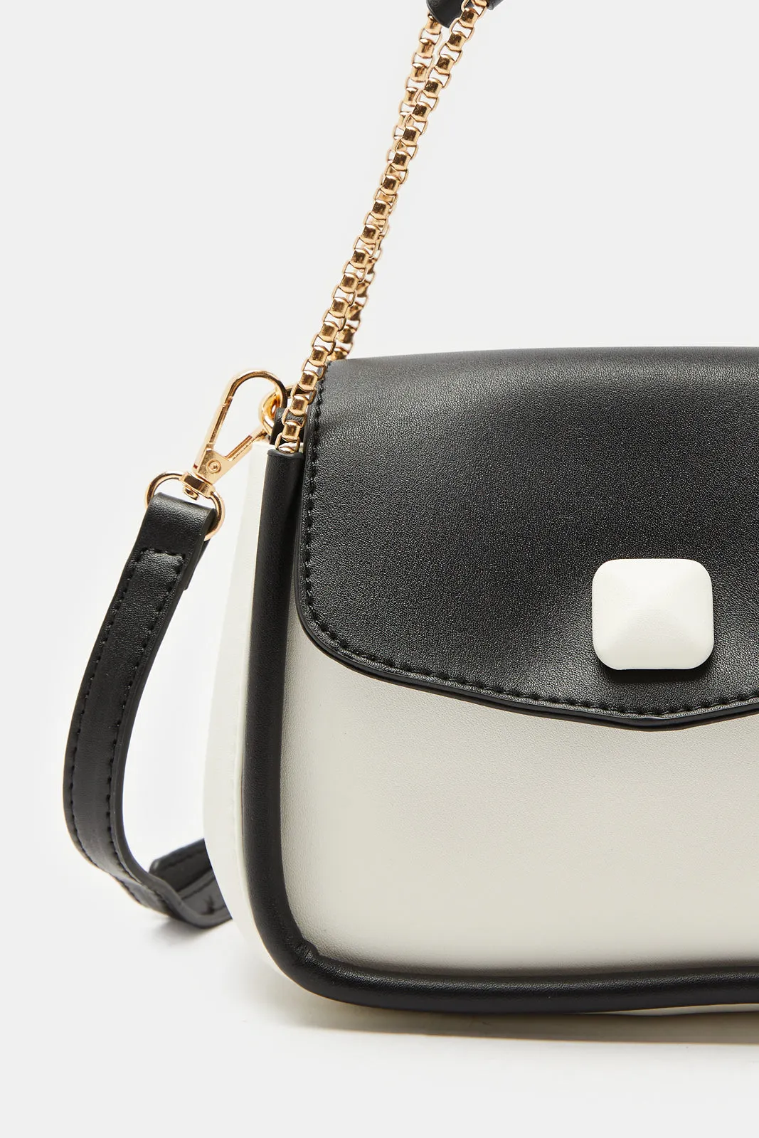 Women Black And White Messenger Bag sold by Redtag product image thumbnail 3