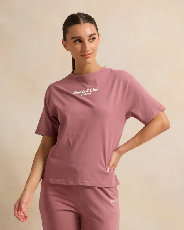 Women Pink Printed Over Size T-Shirt sold by Redtag
