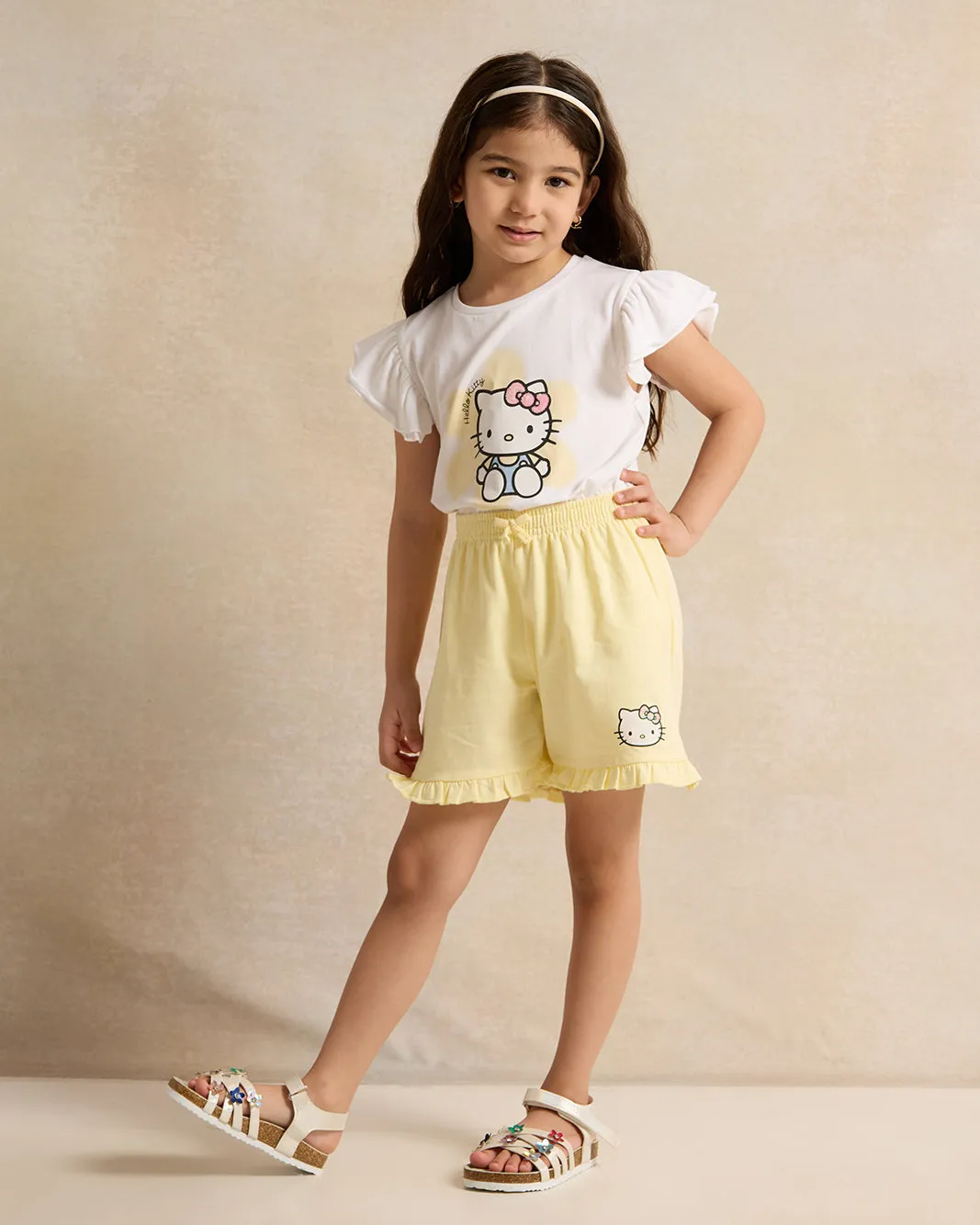 Girls White Hello Kitty Print T-Shirt sold by Redtag product image thumbnail 2